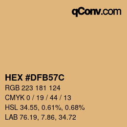 Color code: HEX #DFB57C | qconv.com