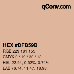 Color code: HEX #DFB59B | qconv.com