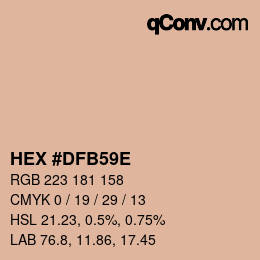 Color code: HEX #DFB59E | qconv.com