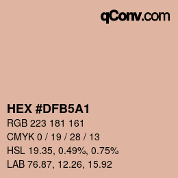 Color code: HEX #DFB5A1 | qconv.com