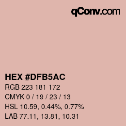 カラーコード: HEX #DFB5AC | qconv.com