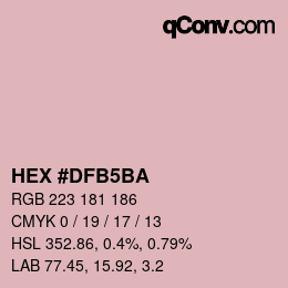 颜色代码: HEX #DFB5BA | qconv.com