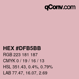 Color code: HEX #DFB5BB | qconv.com