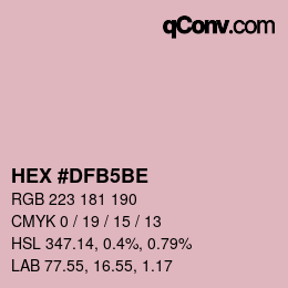 カラーコード: HEX #DFB5BE | qconv.com