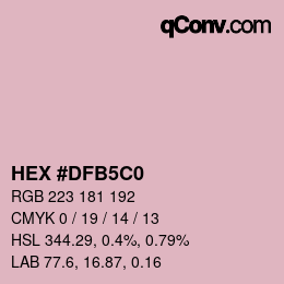 Color code: HEX #DFB5C0 | qconv.com