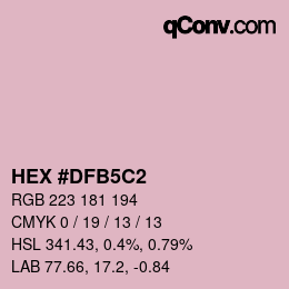 Color code: HEX #DFB5C2 | qconv.com