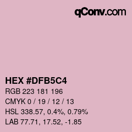 Color code: HEX #DFB5C4 | qconv.com