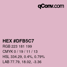 カラーコード: HEX #DFB5C7 | qconv.com