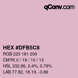 Color code: HEX #DFB5C8 | qconv.com