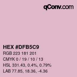 カラーコード: HEX #DFB5C9 | qconv.com