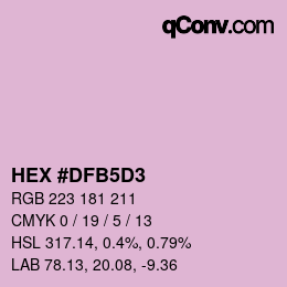 Color code: HEX #DFB5D3 | qconv.com