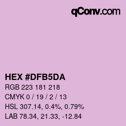 Color code: HEX #DFB5DA | qconv.com