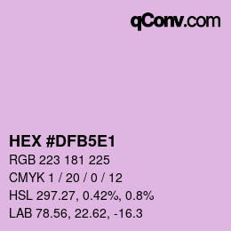 Código de color: HEX #DFB5E1 | qconv.com