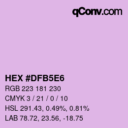 Color code: HEX #DFB5E6 | qconv.com