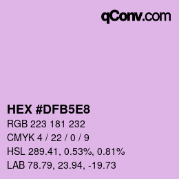 Código de color: HEX #DFB5E8 | qconv.com