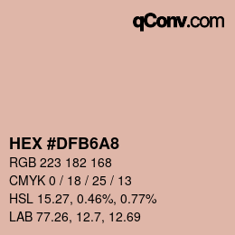 Color code: HEX #DFB6A8 | qconv.com