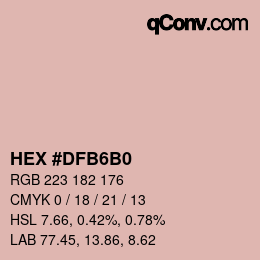 Color code: HEX #DFB6B0 | qconv.com