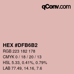 Color code: HEX #DFB6B2 | qconv.com