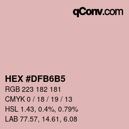 Farbcode: HEX #DFB6B5 | qconv.com