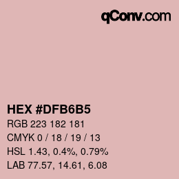 カラーコード: HEX #DFB6B5 | qconv.com