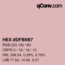 カラーコード: HEX #DFB6B7 | qconv.com
