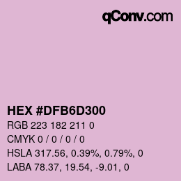 Código de color: HEX #DFB6D300 | qconv.com
