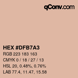 Color code: HEX #DFB7A3 | qconv.com