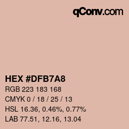 Color code: HEX #DFB7A8 | qconv.com