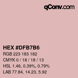 カラーコード: HEX #DFB7B6 | qconv.com
