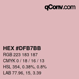 Color code: HEX #DFB7BB | qconv.com