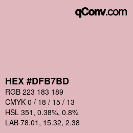 カラーコード: HEX #DFB7BD | qconv.com