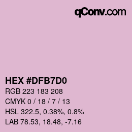 カラーコード: HEX #DFB7D0 | qconv.com
