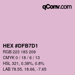 カラーコード: HEX #DFB7D1 | qconv.com