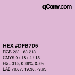 カラーコード: HEX #DFB7D5 | qconv.com