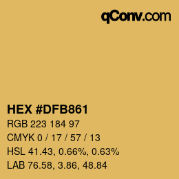 カラーコード: HEX #DFB861 | qconv.com