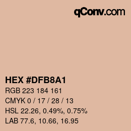 Color code: HEX #DFB8A1 | qconv.com