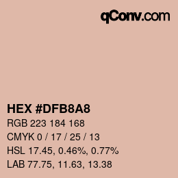 Color code: HEX #DFB8A8 | qconv.com