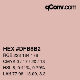 Color code: HEX #DFB8B2 | qconv.com
