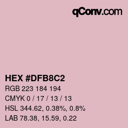 Color code: HEX #DFB8C2 | qconv.com