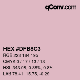 カラーコード: HEX #DFB8C3 | qconv.com