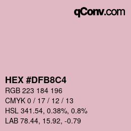カラーコード: HEX #DFB8C4 | qconv.com
