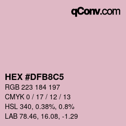 カラーコード: HEX #DFB8C5 | qconv.com