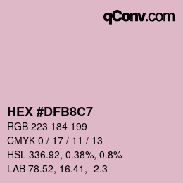 Farbcode: HEX #DFB8C7 | qconv.com