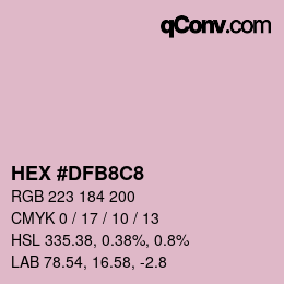 颜色代码: HEX #DFB8C8 | qconv.com