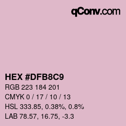 Color code: HEX #DFB8C9 | qconv.com