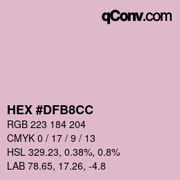 Color code: HEX #DFB8CC | qconv.com