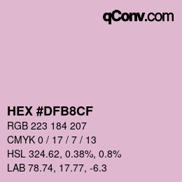 颜色代码: HEX #DFB8CF | qconv.com