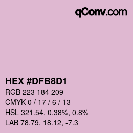 Color code: HEX #DFB8D1 | qconv.com