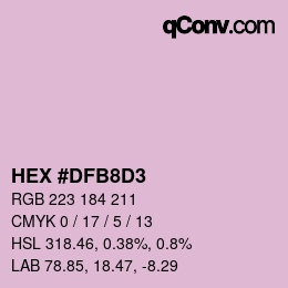 Color code: HEX #DFB8D3 | qconv.com