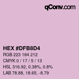カラーコード: HEX #DFB8D4 | qconv.com